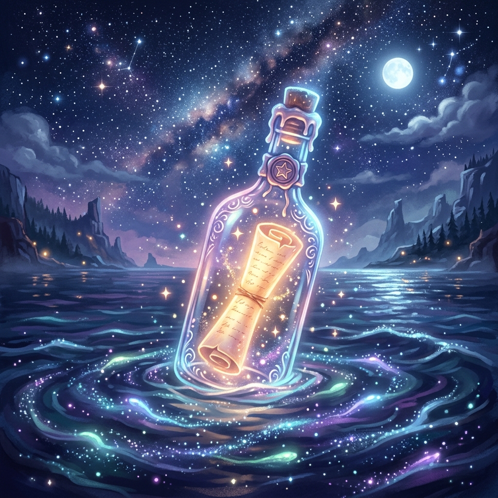 Starlit Bottle Letter
